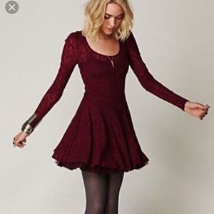 Free People Fit and Flare Burnout Dress